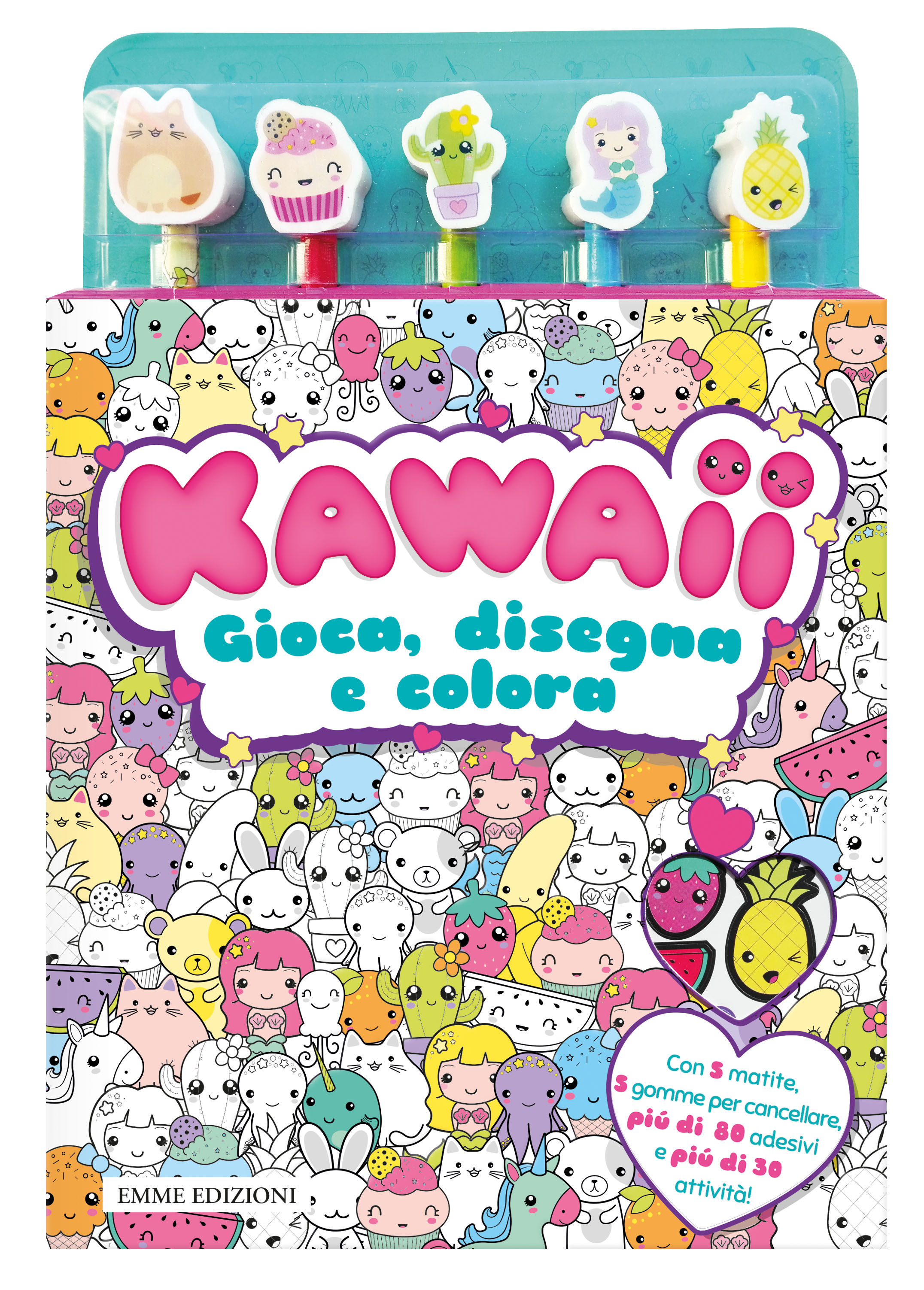 Kawaii Gioca Disegna Colora Vv Emme Edizioni