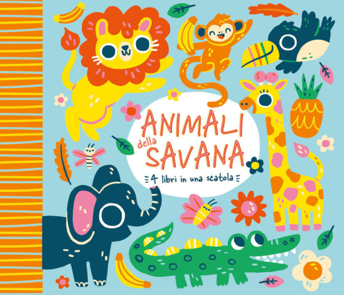 Animali della savana - 4 libri in una scatola - AA.VV.,Doyle | Emme Edizioni