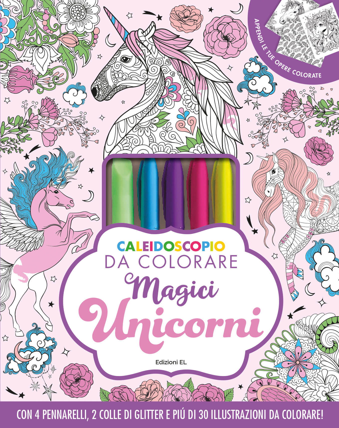 Caleidoscopio da colorare - Magici unicorni - AA.VV.